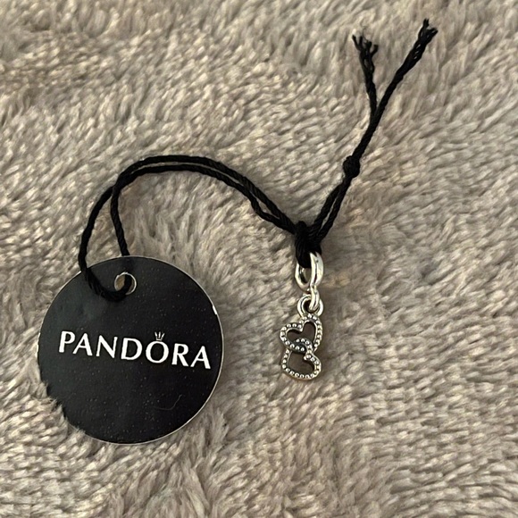 PANDORA Me Double Heart 925 Sterling Silver Charm - Picture 2 of 5
